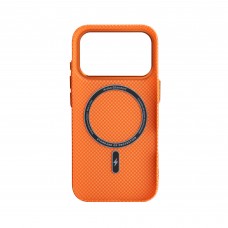 Чехол накладка ArmorStandart PC LikeCarbon2 MagCase для Apple iPhone 17 Pro Kevlar Orange (ARM88556)