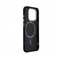 Чехол накладка ArmorStandart PC LikeCarbon2 MagCase для Apple iPhone 15 Pro Kevlar Black (ARM88589)