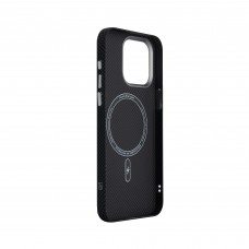 Чехол накладка ArmorStandart PC LikeCarbon2 MagCase для Apple iPhone 15 Pro Max Kevlar Black (ARM88590)