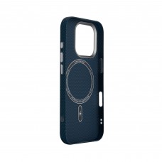 Чехол накладка ArmorStandart PC LikeCarbon2 MagCase для Apple iPhone 16 Pro Kevlar Dark Blue (ARM88594)