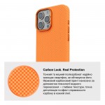 Чехол накладка ArmorStandart PC LikeCarbon2 MagCase для Apple iPhone 16 Pro Kevlar Orange (ARM88596)