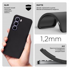 Чехол накладка TPU Armorstandart Matte Slim Fit для Infinix Hot 60 Pro Plus 4G Camera cover Black (ARM88681) Чехол накладка TPU Armorstandart Matte Slim Fit для Infinix Hot 60 Pro Plus 4G Camera cover Black (ARM88681)