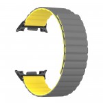 Ремешок ArmorStandart TPU MagLink для Samsung Watch 8 / 8 Classic Grey Yellow (black connector) (ARM88939)
