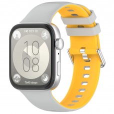 Ремешок ArmorStandart TPU для Huawei Watch Fit 3 / 4 / 4 Pro Grey Yellow (ARM89073)
