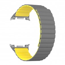 Ремешок ArmorStandart TPU MagLink для Samsung Watch 8 / 8 Classic Grey Yellow (silver connector) (ARM89079)