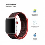 Ремешок ArmorStandart Nylon Band для Apple Watch 42 (Series 11-10)/41/40/38 Hot Pink / Grey (ARM89152)