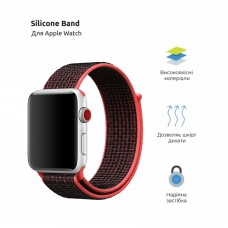 Ремешок ArmorStandart Nylon Band для Apple Watch 42 (Series 11-10)/41/40/38 Hot Pink / Grey (ARM89152)