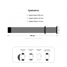 Ремешок ArmorStandart Nylon Band для Apple Watch 42 (Series 11-10)/41/40/38 Hot Pink / Grey (ARM89152)