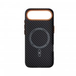 Чехол накладка ArmorStandart PC LikeCarbon2 SE MagCase для Apple iPhone 17 Air Black Orange (ARM89155)