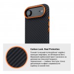 Чехол накладка ArmorStandart PC LikeCarbon2 SE MagCase для Apple iPhone 17 Air Black Orange (ARM89155)