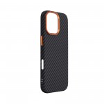 Чехол накладка ArmorStandart PC LikeCarbon2 SE MagCase для Apple iPhone 17 Black Orange (ARM89160)
