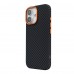Чехол накладка ArmorStandart PC LikeCarbon2 SE MagCase для Apple iPhone 17 Black Orange (ARM89160)