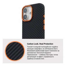 Чехол накладка ArmorStandart PC LikeCarbon2 SE MagCase для Apple iPhone 17 Black Orange (ARM89160) Чехол накладка ArmorStandart PC LikeCarbon2 SE MagCase для Apple iPhone 17 Black Orange (ARM89160)