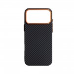 Чехол накладка ArmorStandart PC LikeCarbon2 SE MagCase для Apple iPhone 17 Pro Max Black Orange (ARM89162)
