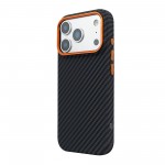 Чехол накладка ArmorStandart PC LikeCarbon2 SE MagCase для Apple iPhone 17 Pro Max Black Orange (ARM89162)