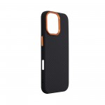 Чехол накладка ArmorStandart PC LikeCarbon2 SE MagCase для Apple iPhone 17 Kevlar Black Orange (ARM89163)