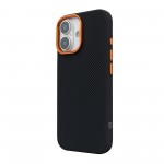 Чехол накладка ArmorStandart PC LikeCarbon2 SE MagCase для Apple iPhone 17 Kevlar Black Orange (ARM89163)