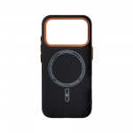 Чехол накладка ArmorStandart PC LikeCarbon2 SE MagCase для Apple iPhone 17 Pro Kevlar Black Orange (ARM89164)