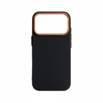 Чехол накладка ArmorStandart PC LikeCarbon2 SE MagCase для Apple iPhone 17 Pro Kevlar Black Orange (ARM89164)