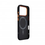 Чехол накладка ArmorStandart PC LikeCarbon2 SE MagCase для Apple iPhone 17 Pro Kevlar Black Orange (ARM89164)