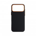 Чехол накладка ArmorStandart PC LikeCarbon2 SE MagCase для Apple iPhone 17 Pro Max Kevlar Black Orange (ARM89165)