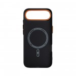 Чехол накладка ArmorStandart PC LikeCarbon2 SE MagCase для Apple iPhone 17 Air Kevlar Black Orange (ARM89166)