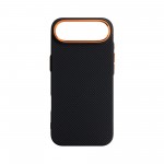 Чехол накладка ArmorStandart PC LikeCarbon2 SE MagCase для Apple iPhone 17 Air Kevlar Black Orange (ARM89166)
