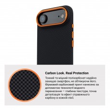 Чехол накладка ArmorStandart PC LikeCarbon2 SE MagCase для Apple iPhone 17 Air Kevlar Black Orange (ARM89166) Чехол накладка ArmorStandart PC LikeCarbon2 SE MagCase для Apple iPhone 17 Air Kevlar Black Orange (ARM89166)