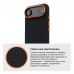 Чехол накладка ArmorStandart PC LikeCarbon2 SE MagCase для Apple iPhone 17 Air Kevlar Black Orange (ARM89166)