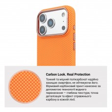 Чехол накладка ArmorStandart PC LikeCarbon2 SE MagCase для Apple iPhone 17 Pro Max Kevlar Orange Rose Gold (ARM89169) Чехол накладка ArmorStandart PC LikeCarbon2 SE MagCase для Apple iPhone 17 Pro Max Kevlar Orange Rose Gold (ARM89169)