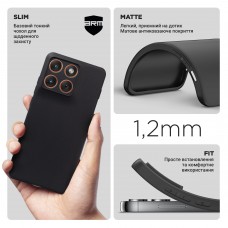 Чехол накладка TPU Armorstandart Matte Slim Fit для Motorola Edge 70 5G Camera cover Black (ARM89712)