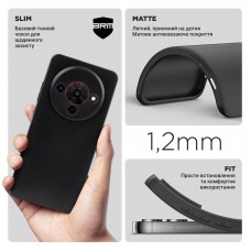 Чехол накладка TPU Armorstandart Matte Slim Fit для ZTE Blade A76 5G Camera cover Black (ARM90122)