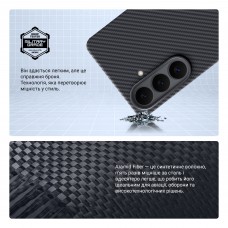 Чехол накладка ArmorStandart BlackIcon Aramid Twill MagCase для Samsung S26 Black (ARM90145)