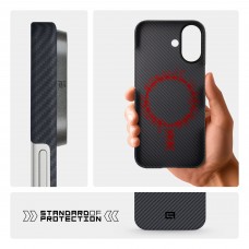 Чехол накладка ArmorStandart BlackIcon Aramid Twill MagCase для Apple iPhone 17 Black (ARM90148)