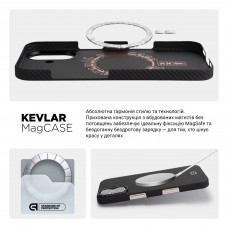 Чехол накладка ArmorStandart BlackIcon Aramid Twill MagCase для Apple iPhone 17 Black (ARM90148)