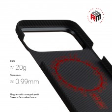 Чехол накладка ArmorStandart BlackIcon Aramid Twill MagCase для Apple iPhone 17 Pro Black (ARM90149)