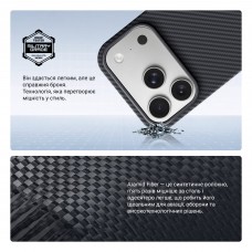 Чехол накладка ArmorStandart BlackIcon Aramid Twill MagCase для Apple iPhone 17 Pro Black (ARM90149)