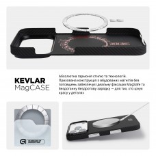 Чехол накладка ArmorStandart BlackIcon Aramid Twill MagCase для Apple iPhone 17 Pro Black (ARM90149)
