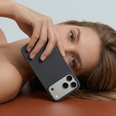 Чехол накладка ArmorStandart BlackIcon Aramid Twill MagCase для Apple iPhone 17 Pro Black (ARM90149)