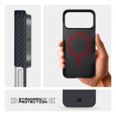 Чехол накладка ArmorStandart BlackIcon Aramid Twill MagCase для Apple iPhone 17 Pro Max Black (ARM90150)
