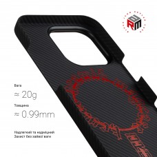 Чехол накладка ArmorStandart BlackIcon Aramid Twill MagCase для Apple iPhone 16 Pro Black (ARM90151)