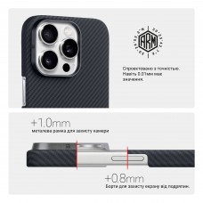 Чехол накладка ArmorStandart BlackIcon Aramid Twill MagCase для Apple iPhone 16 Pro Black (ARM90151)