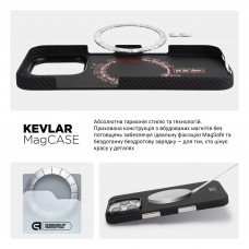 Чехол накладка ArmorStandart BlackIcon Aramid Twill MagCase для Apple iPhone 16 Pro Black (ARM90151)