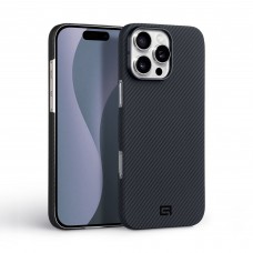 Чехол накладка ArmorStandart BlackIcon Aramid Twill MagCase для Apple iPhone 16 Pro Max Black (ARM90152)