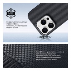 Чехол накладка ArmorStandart BlackIcon Aramid Twill MagCase для Apple iPhone 16 Pro Max Black (ARM90152)