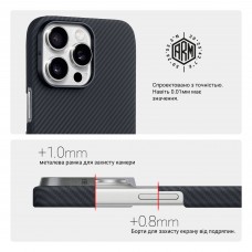 Чехол накладка ArmorStandart BlackIcon Aramid Twill MagCase для Apple iPhone 16 Pro Max Black (ARM90152)