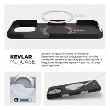 Чехол накладка ArmorStandart BlackIcon Aramid Twill MagCase для Apple iPhone 16 Pro Max Black (ARM90152)