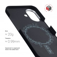 Чехол накладка ArmorStandart BlackIcon Aramid Plain MagCase для Apple iPhone 17 Black (ARM90159)