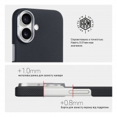 Чехол накладка ArmorStandart BlackIcon Aramid Plain MagCase для Apple iPhone 17 Black (ARM90159)