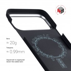 Чехол накладка ArmorStandart BlackIcon Aramid Plain MagCase для Apple iPhone 17 Pro Black (ARM90160)